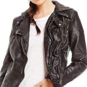 Free People Vegan Leather Moto Jacket